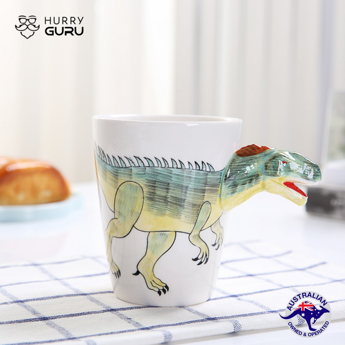 3d Animal Shape Hand Painted Ceramic Coffee Mugs