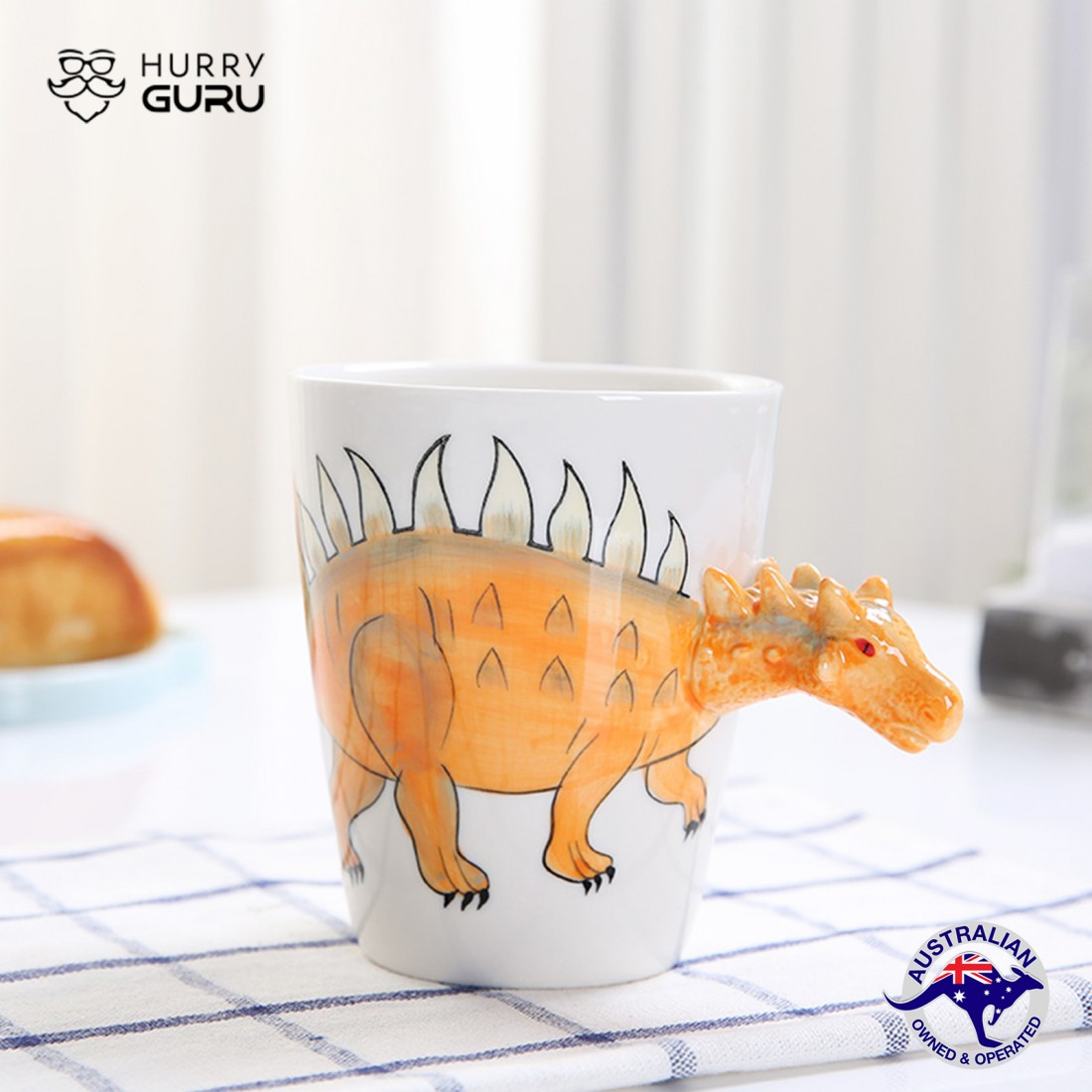 3D Animal Shape Hand Painted Ceramic Coffee Mugs