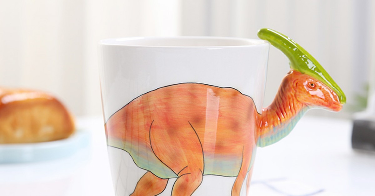 3D Animal Shape Hand Painted Ceramic Coffee Mugs