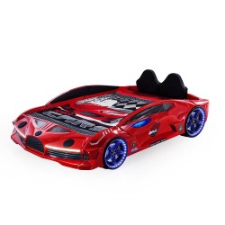 Premium Kids Racing Red Double Car Bed 