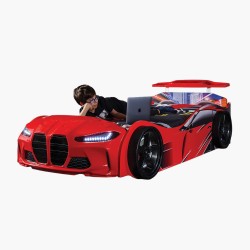 Luxury Premium GTX Kids Racing RED/White Car Beds ...