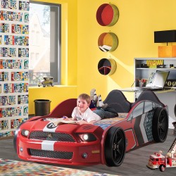 Children Racing Car Night Red Bed For Boys Girls 