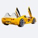 Premium Kids Racing Yellow  Double Car Bed