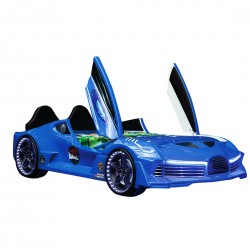 Premium  Racing Blue Double Car Bed for Kids